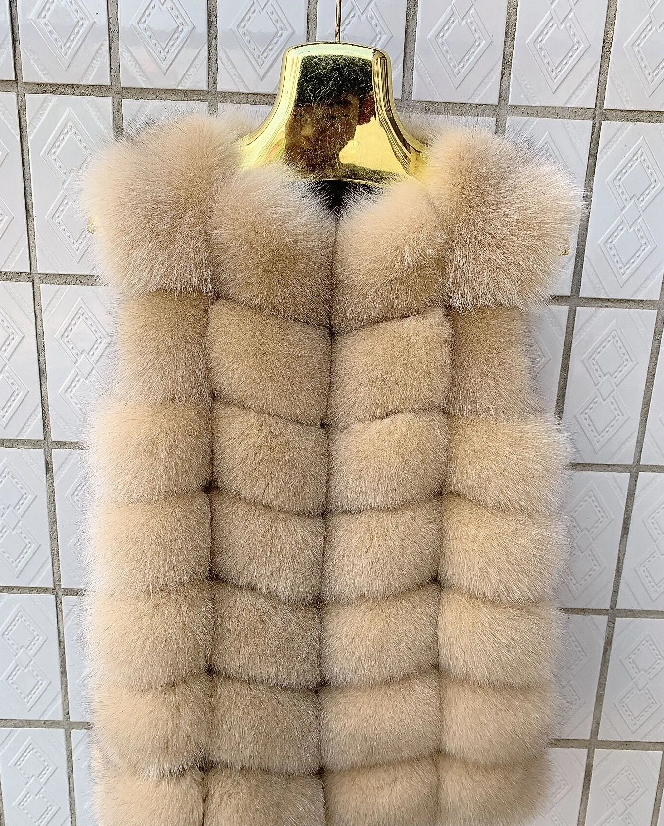 Women\'s Natural Fur Vest Fall Winter Fashion Warm Real Fox Fur Vest Raccoon Jacket Ladies Plus Size 7xl Fluffy Fur Vest Genuine