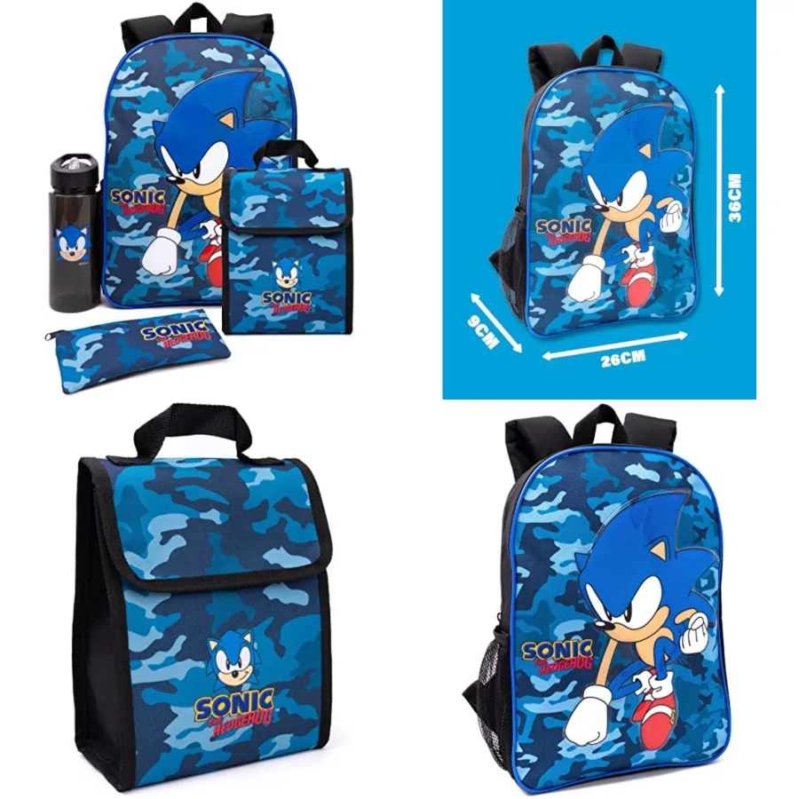 

Boys Backpack Navy Camo School Rucksack Pencil Case, Water Bottle Game Merchandise, Blue, One Size, Rucksack Backpacks