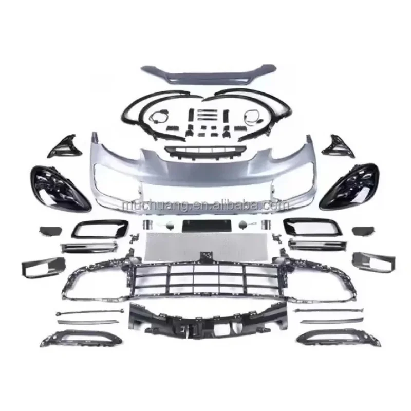 

2011-2014 for Cayen-ne Accessories Front Bumper Body Kit Compatible with Tur-bo Grille Models 9Y0-958 958.1 958.2