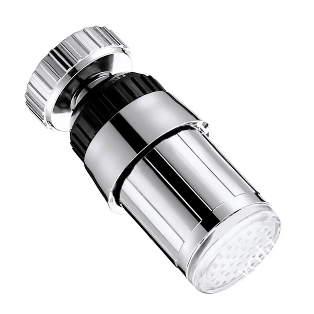 360 Swivel Aerator LED Tap Attachment Child Safety Indicator Water-powered Tool-free Installation With Conversion Adapter