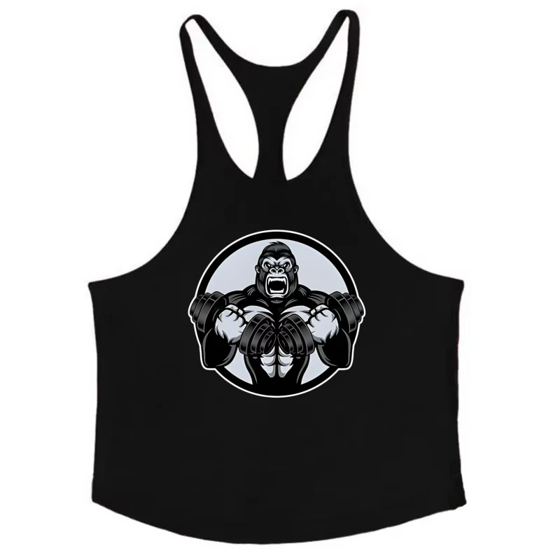

2025 Men's Pro Bodybuilding Gym Undershirt - Sleeveless Cotton Vest for Muscle Definition Training & Post-Workout Recovery
