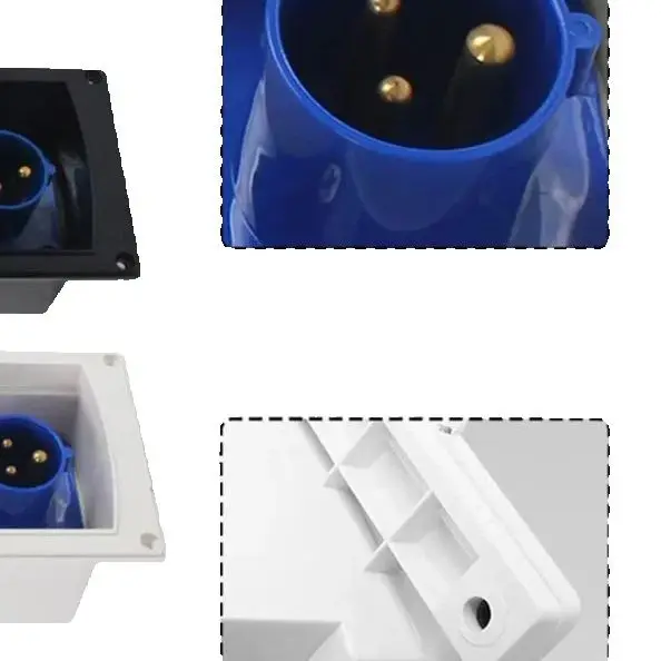 

IP44 Waterproof Socket RV External Socket Embedded Socket For RV External Power Input Made Of Plastic For RVs 15.5*12.5*11.3cm