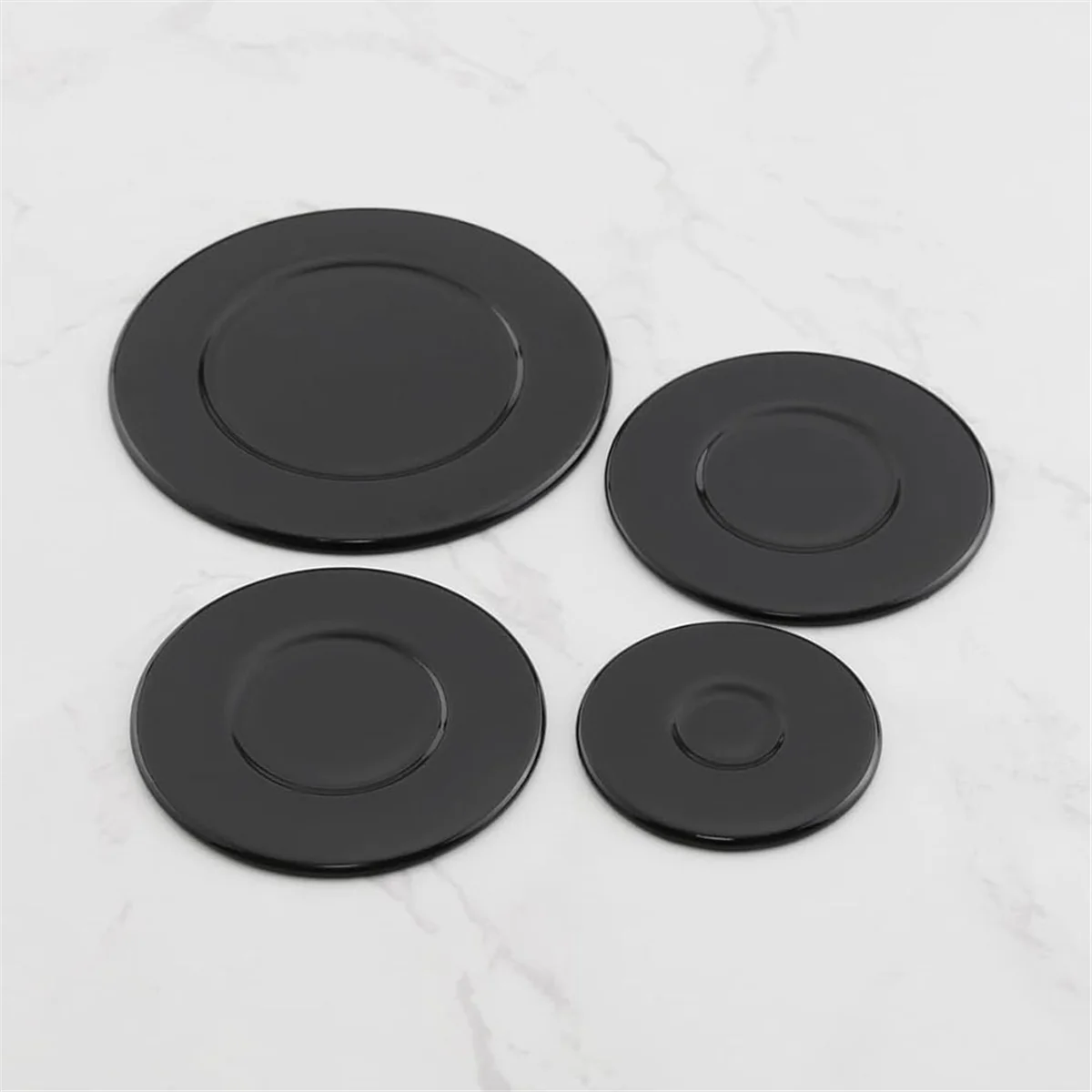 BABQ 4 Pcs Cooker Hob Gas Burner Cap 55mm 75mm 100mm for Oven Gas Hob Burner Crown Flame Cap Kitchen Accessories Flat