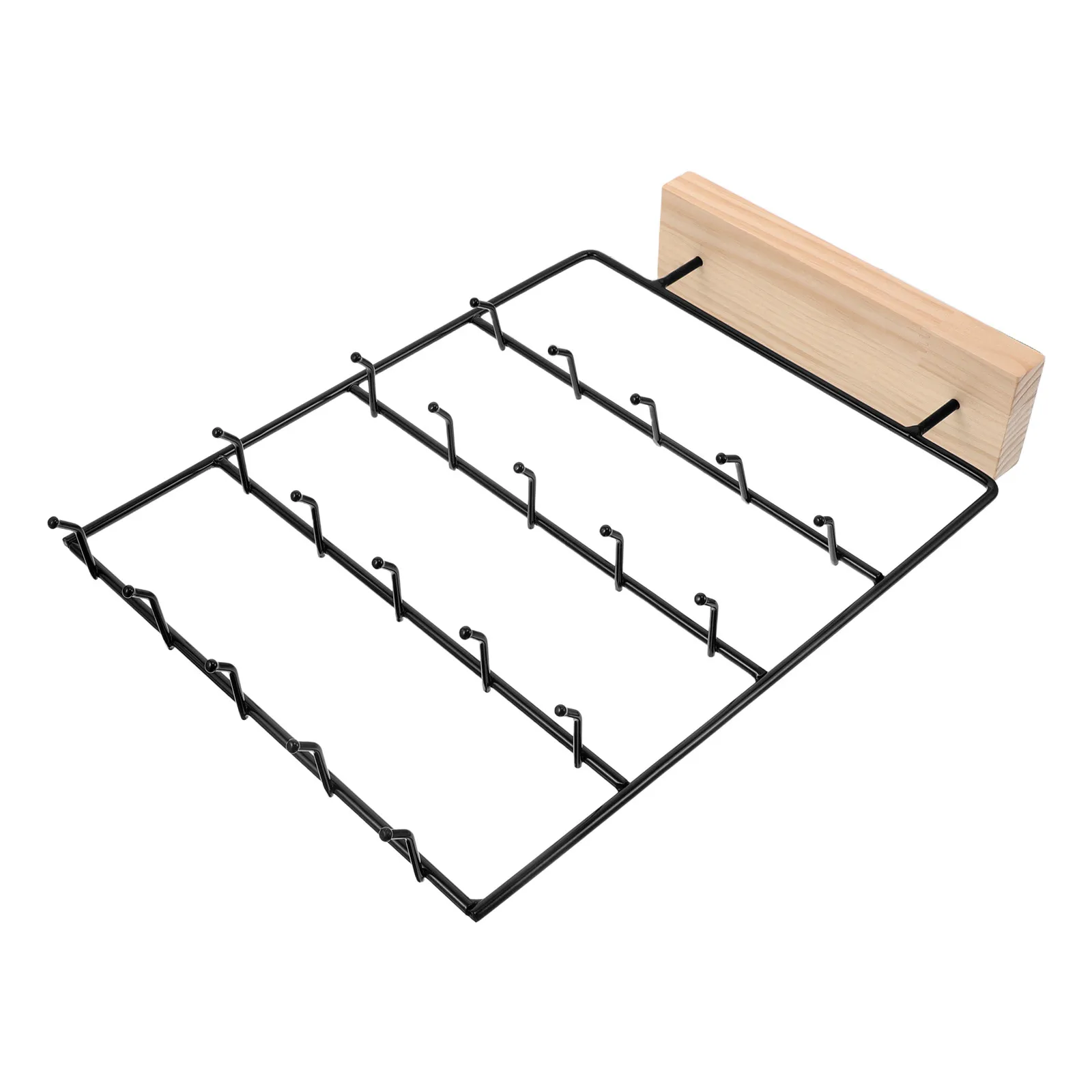 

Деревянная подставка-органайзер для серег с крючками: Промышленный держатель для украшений, для серег, браслетов, ожерелий, с держателем для карточек, в деревенском стиле