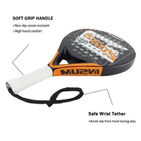 INSUM Padel Racket 2022 Carbon Fiber Soft EVA Surface High Balance Diamond Shape Sports Racket for Advanced Players Paddle 6