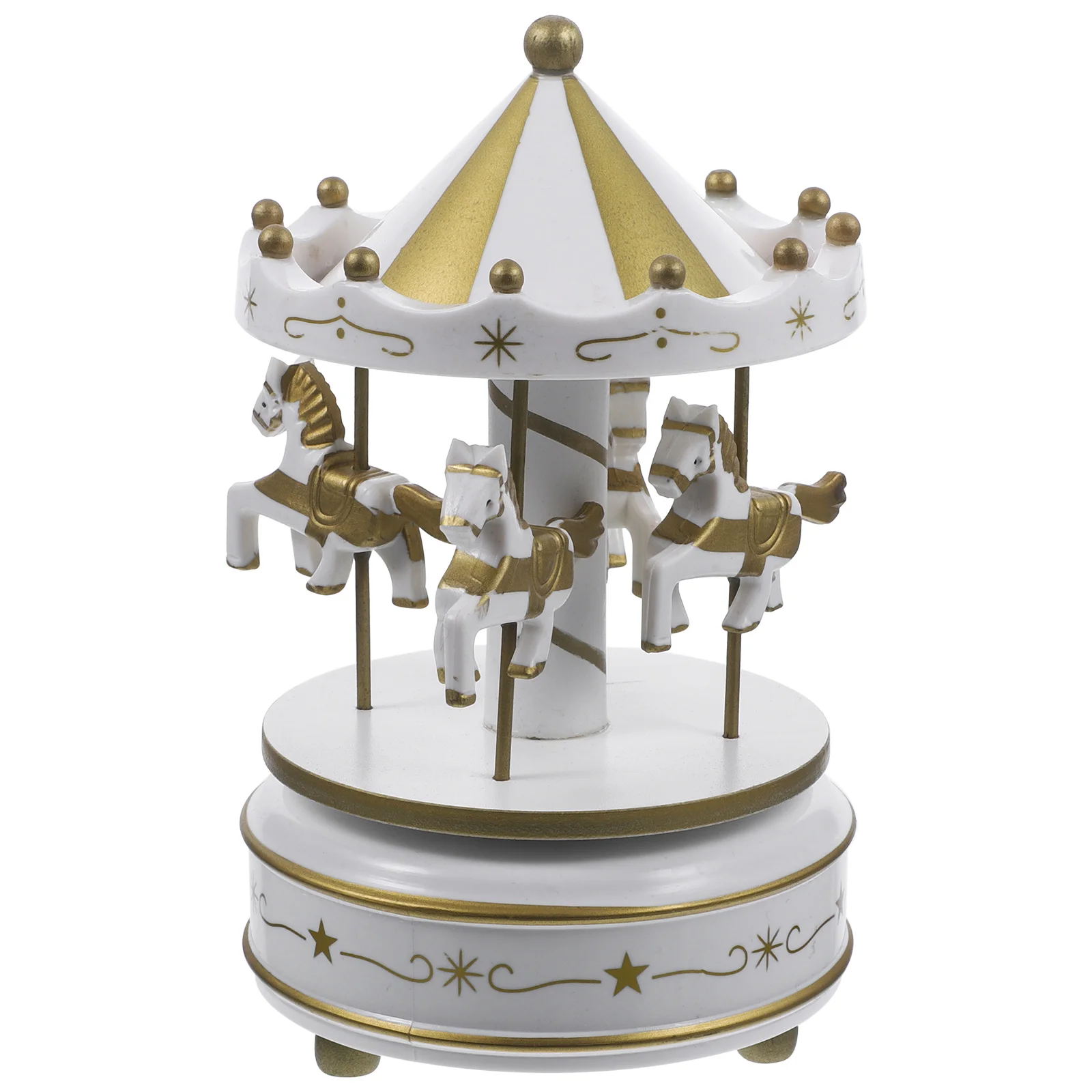 Plastic Merry-Go-Round Carousel Wind Up Music Box Kids Gift (Random Style) Plastic Music Box Carousel Music Box