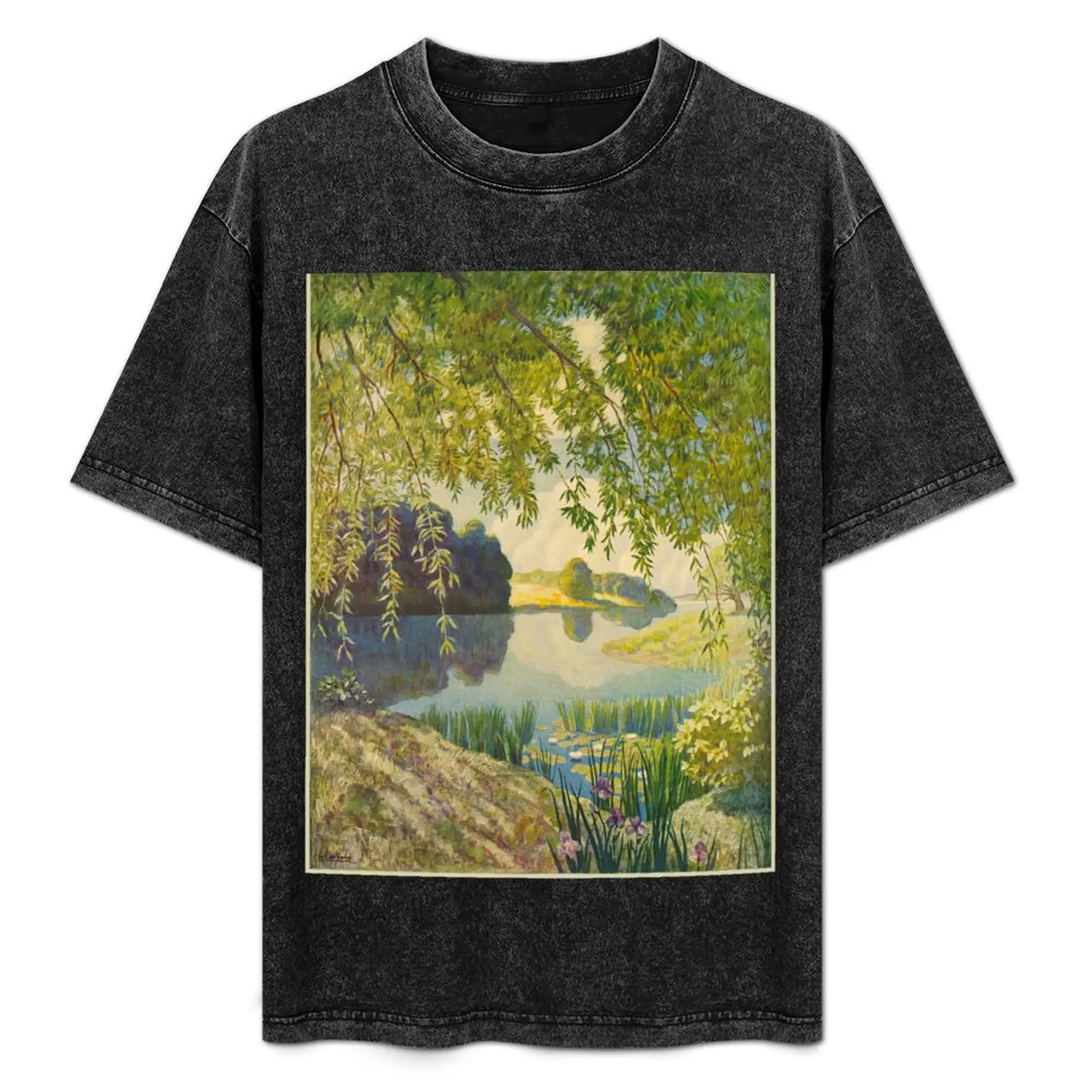 

Newell Convers Wyeth, N.C. Wyeth. River of sleep T-Shirt man t shirt blue archive mens designer t shirt