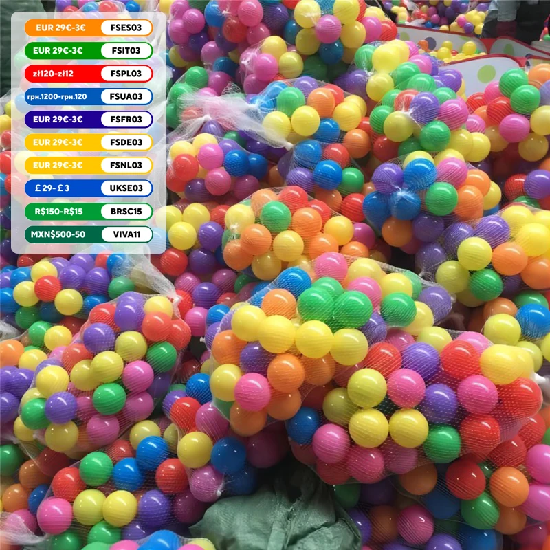100PCS Outdoor Sport Ball Bunte Weiche Wasser Schwimmen Pool Ozean Welle Ball Baby Umweltfreundliche Stress Air Ball Zelt Spielzeug für Kinder