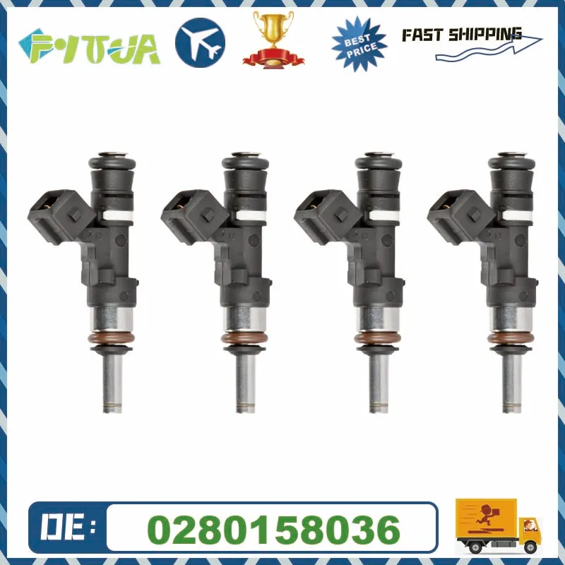 

4pcs fuel Injector 0280158036 13647839098 FJ753 For BMW M5 E60 E61 E63 E64 Touring M6 2006-2010 5.0L V10