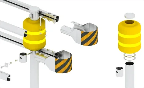 

Traffic safety highway guardrail road barrier EVA roller barrier