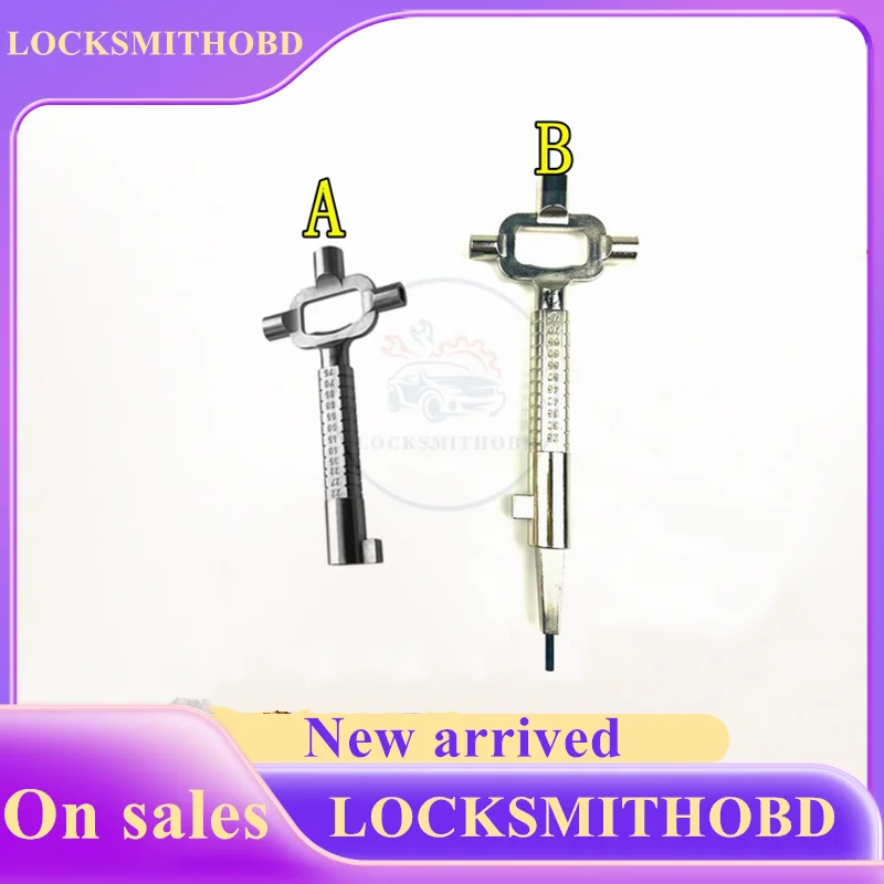 

1PCS Multi-Purpose Cylinder Gauge Silver Locksmith Spindle Turner Tool Locksmith tools