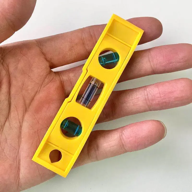 Ini 3 Bubble Level with Keychain High-impact ABS Plastic  Magnetic Gradienter Level Measuring  Durable and Lightweight Ho