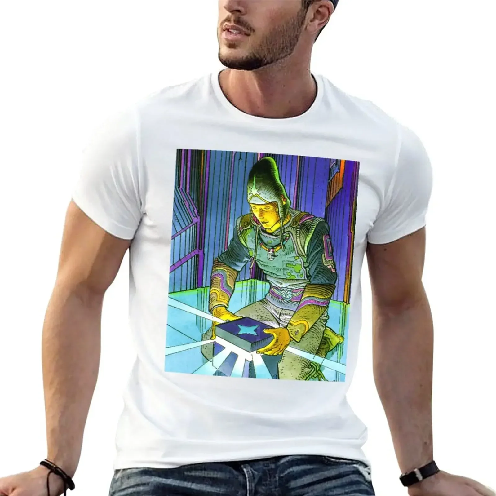 

Moebius jean Girraud T-Shirt anime stuff new edition oversized graphic tee shirt mens graphic t-shirts hip hop