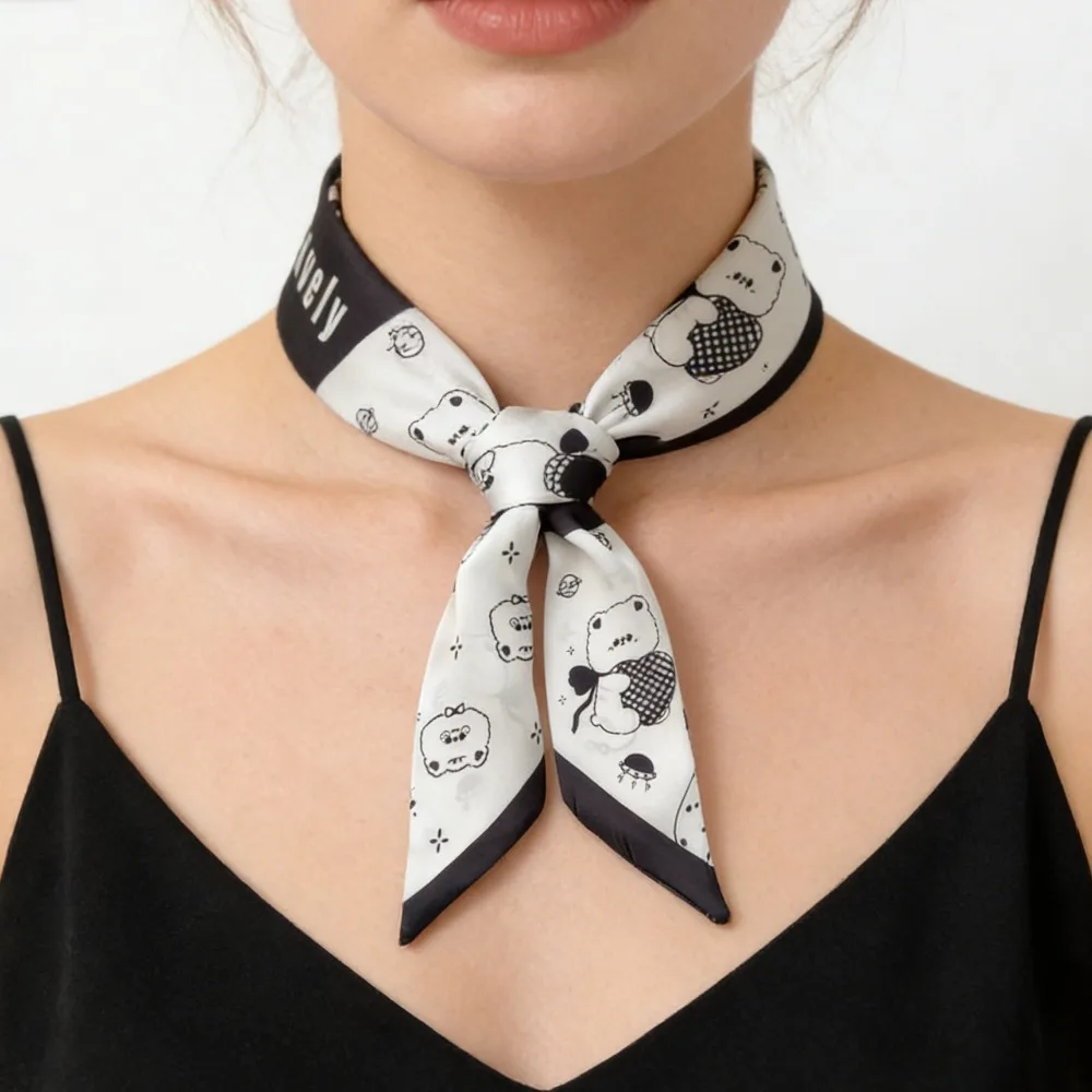 

Women Luxury Silk Skinny Bag Scarf, Fashion Neckerchief Headband Scarf