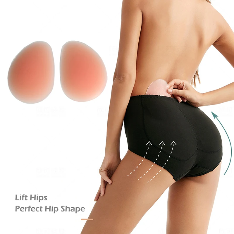 

2PCS Women Sexy Silicone Insert Hip Up Butt Lifter Buttocks Removable Butt Pads