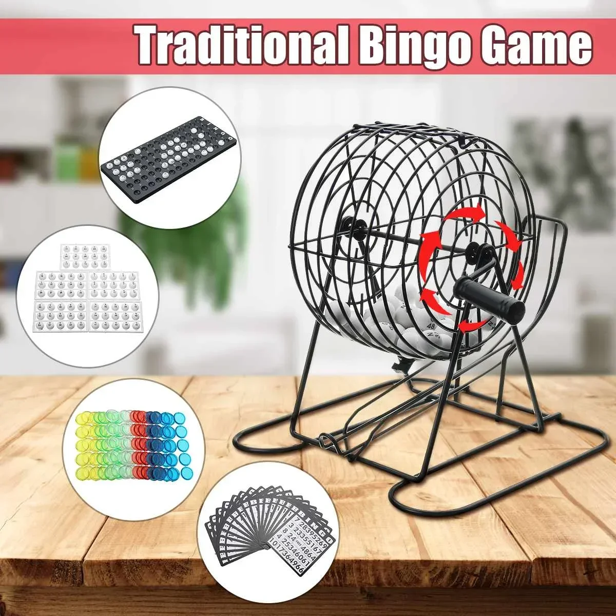 1SET Bingo Game Console Simulative Lottery Machine Children Educational Toys Creative Bingo Machine Party Game Props