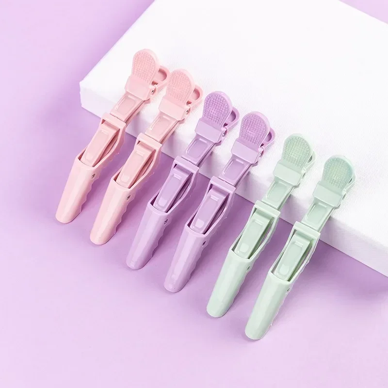 

Cross Border Candy Color Hair Salon Crocodile Clip Duck Beak Clip Positioning Design Zoning Hair Salon Household Hair Dyeing And