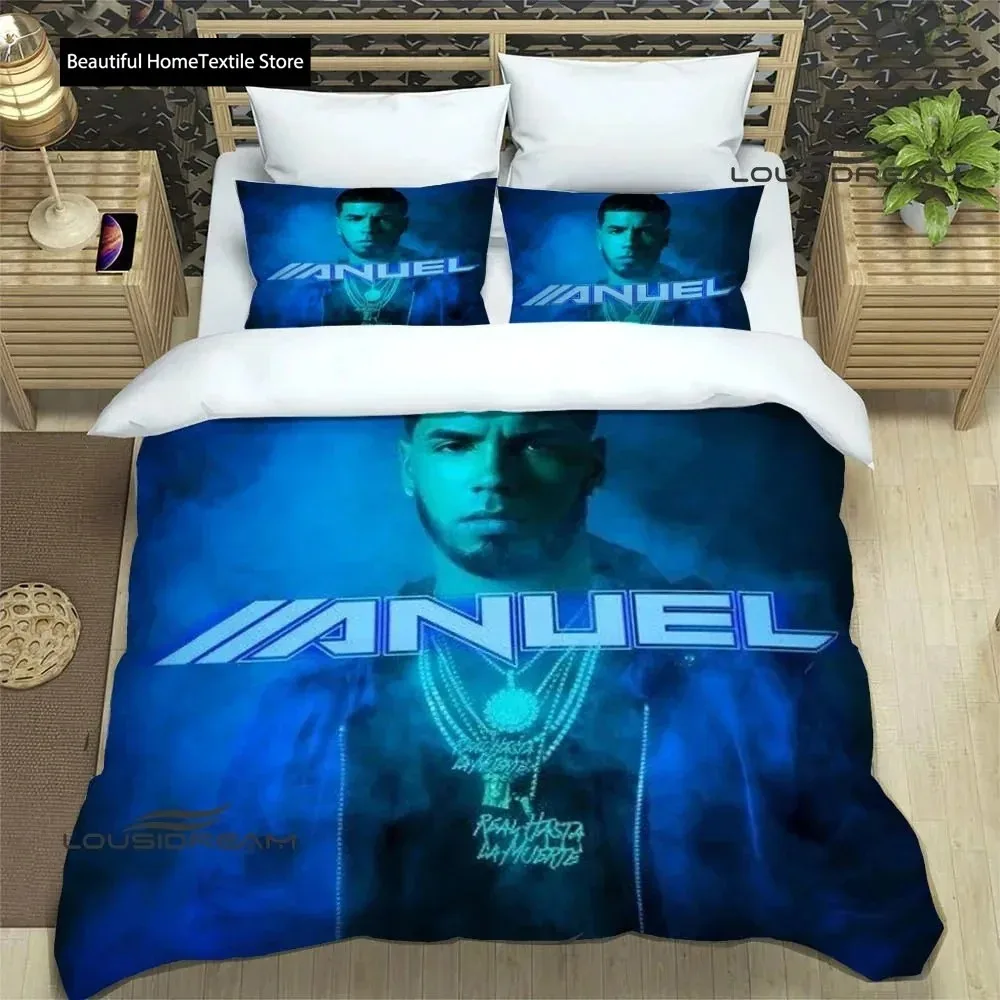 

Rapper Anuel AA Printed Bedding Sets Exquisite Bed Supplies Set Duvet Cover Bed Comforter Set Bedding Set Luxury Birthday Gift