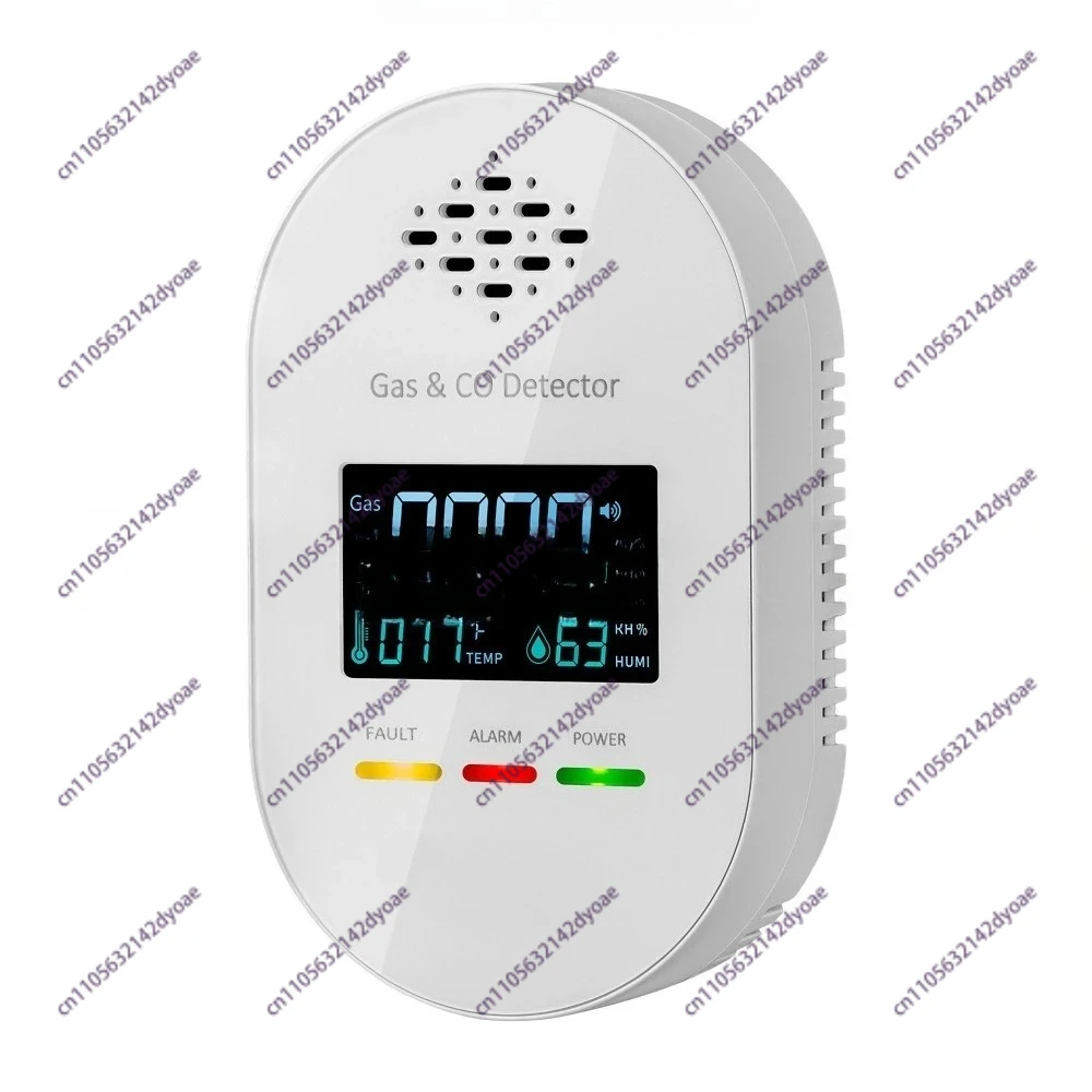 Cross-border new four-in-one plug-in model Applicable to leak detector with temperature and humidity carbon monoxide alarm