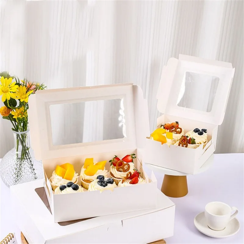 Premium Cake Boxes with Clear Window for Cupcakes