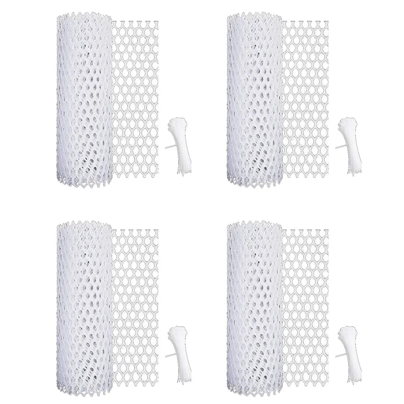-September 4X Plastic Chicken Wire Fence Mesh,Fencing Wire For Gardening, Poultry Fencing, Chicken Wire Frame White