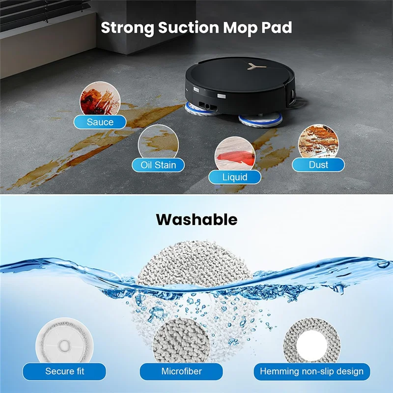 B82B-أكياس الغبار البديلة، والمرشحات، وسادات الممسحة، والفرشاة الرئيسية لمكنسة Ecovacs Deebot T50 Max Pro Omni Robot