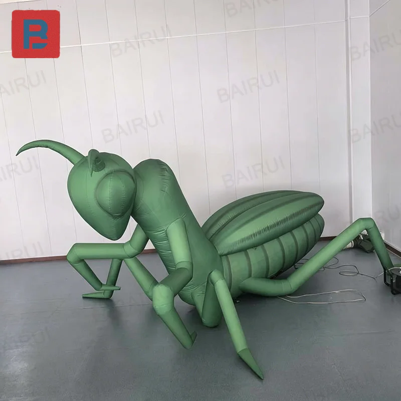 Inflatable mantis, inflatable green mantis insect model, realistic insect model, suitable for garden exhibitions and stage setup