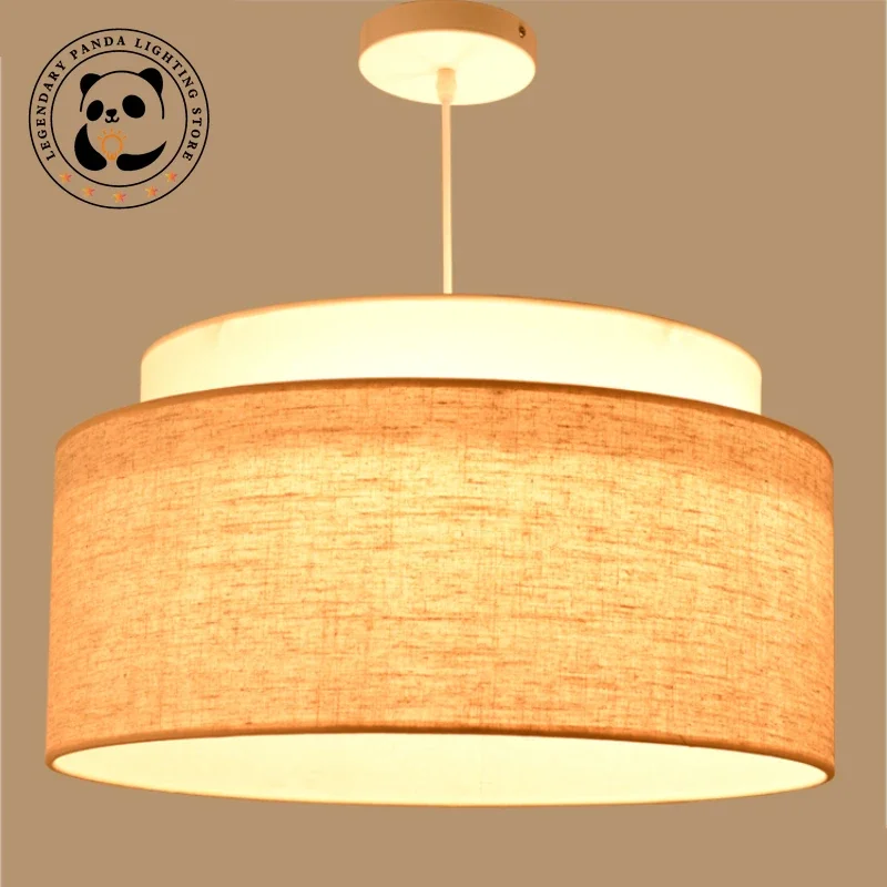 

Modern Minimalist Cloth Pendant Light Creative Fabric Rounded Light Fixture Living Room Decor Dining Room Suspension Luminaire
