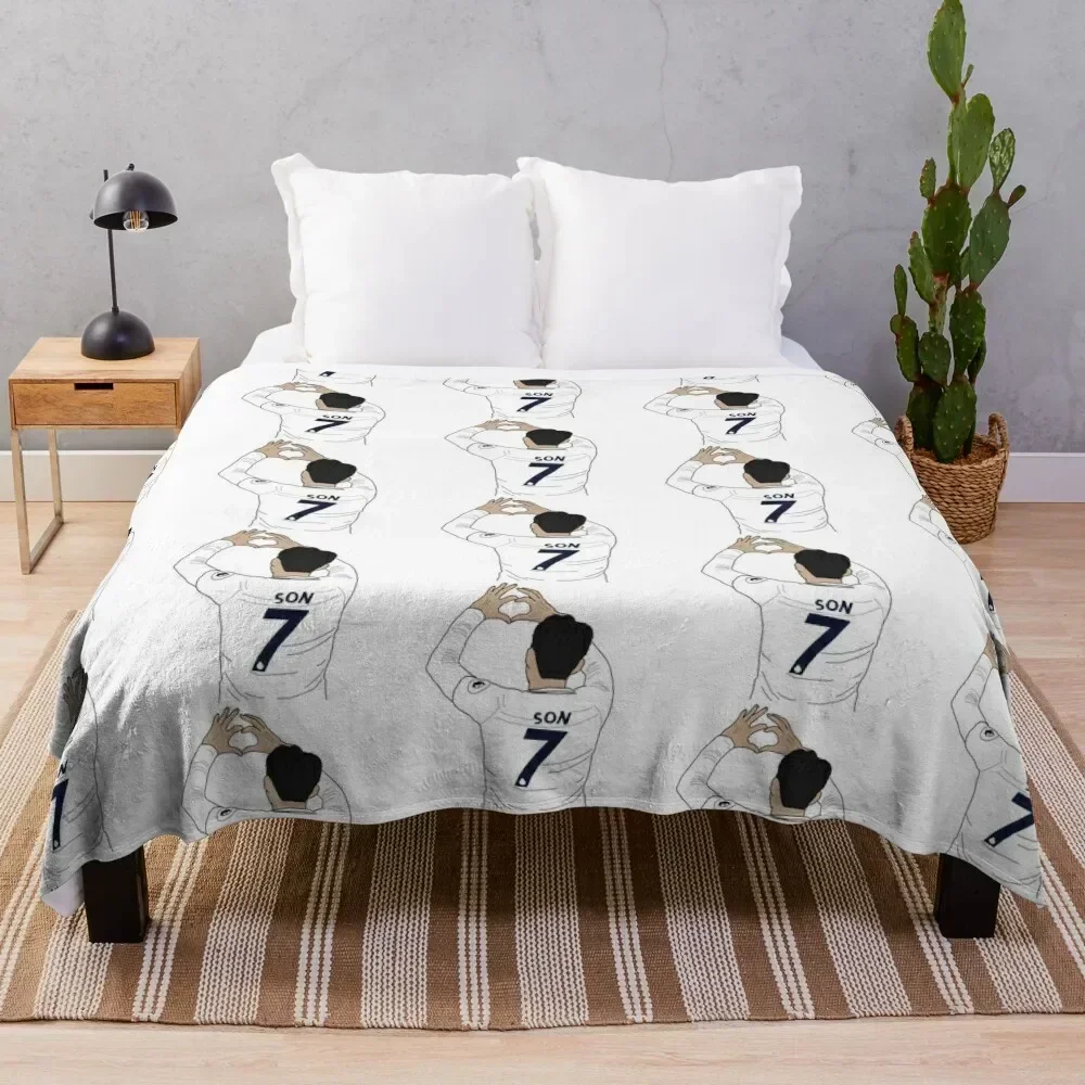 Son Heung min Throw Blanket Stylish Decor Blanket Gift for Friends Roommate