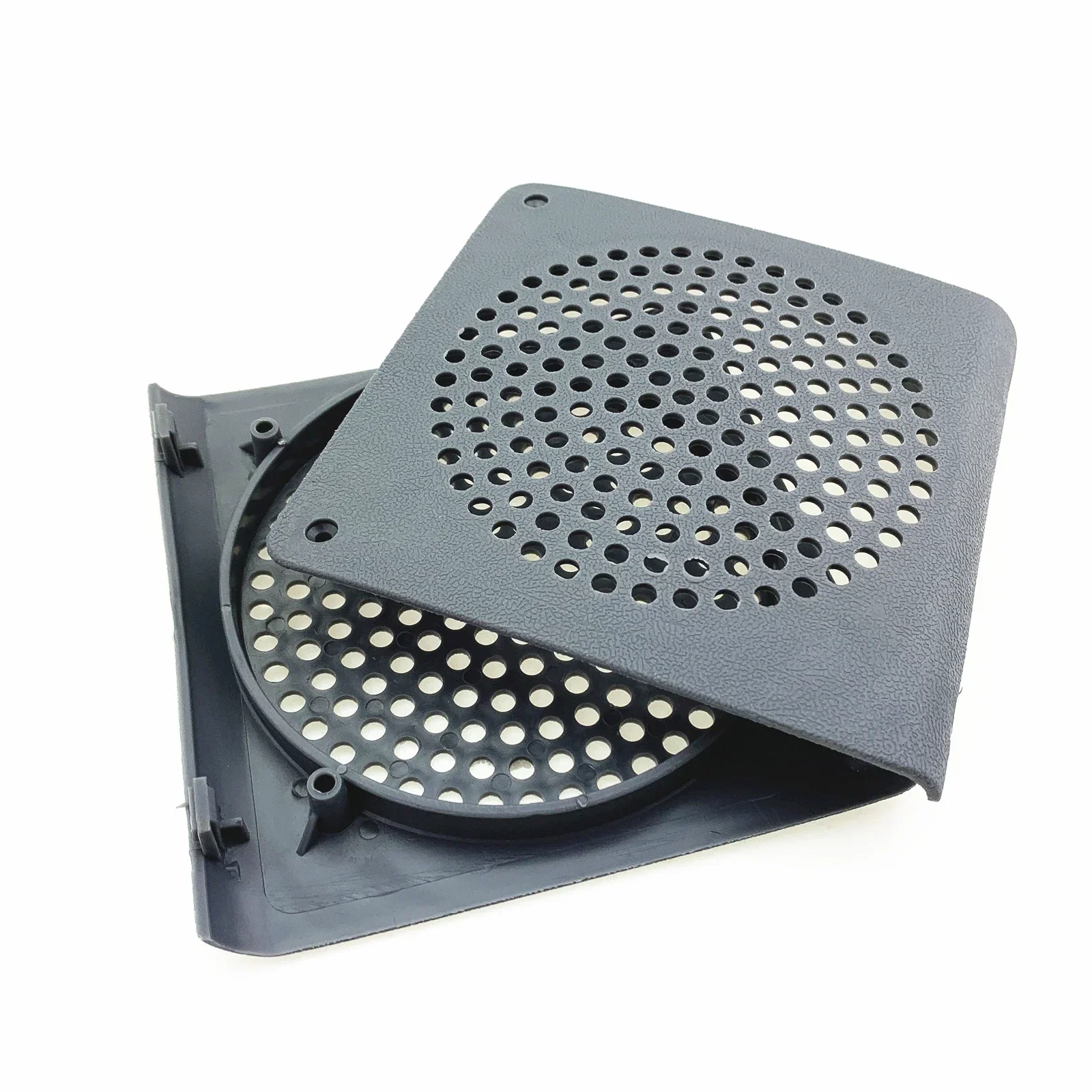 

2pcs For Jetta Modified Car Door Horn Cover, Rear Door Panel, Round Horn Cover, Special for Modified Audio, Square Gray Black