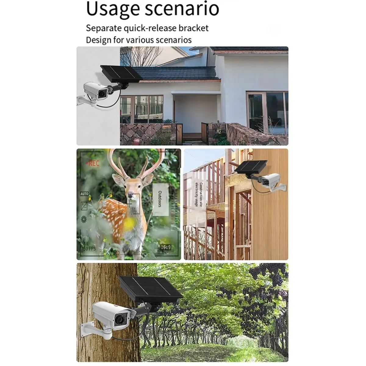 لوحة شمسية 4 وات مقاومة للماء تعمل بالطاقة الشمسية من النوع C USB مع جهاز تحكم عن بعد لكاميرا الأمان #6