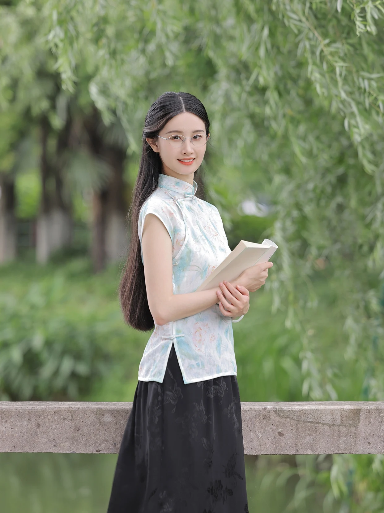 

Новая летняя женская тонкая хлопковая блузка в розовую полоску в традиционном китайском стиле с квадратным воротником на каждый день