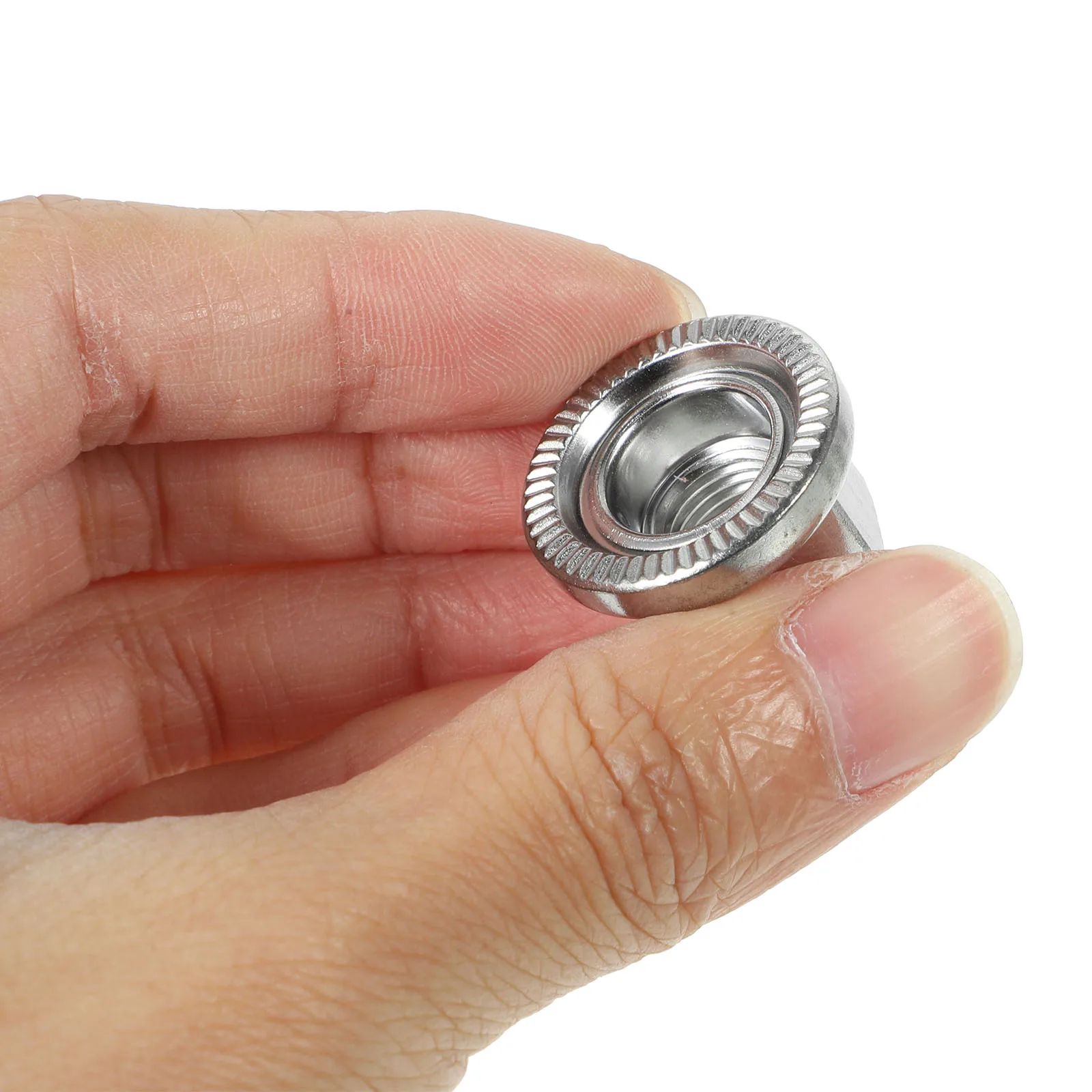 

10Pcs Bike Nuts Steel Flanges Nuts Hub Axle Fastening Nut Bicycle Replacement Parts Antirust Bike Part Bikes Parts