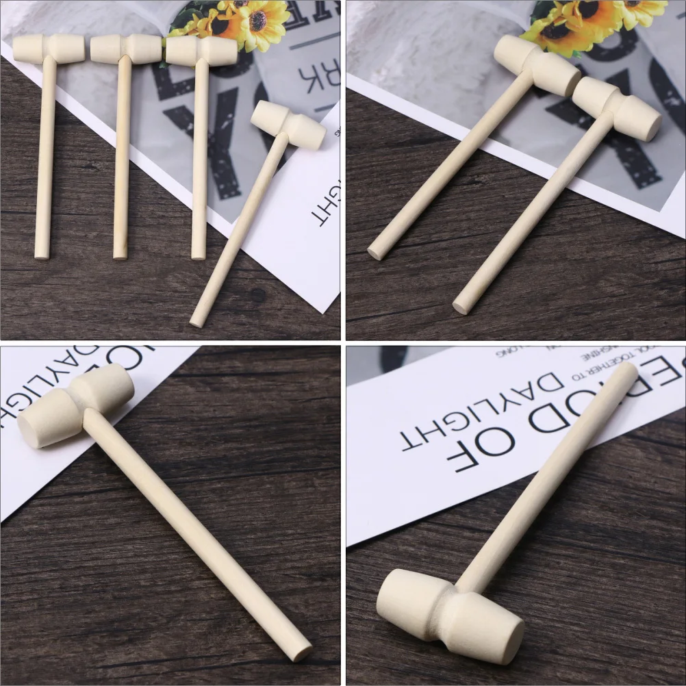 24 قطعة من المطارق الخشبية الصغيرة، سطح أملس آمن، تدريب يدوي تعليمي، تطوير عضلات الطفل، الضرب الإبداعي التفاعلي #1