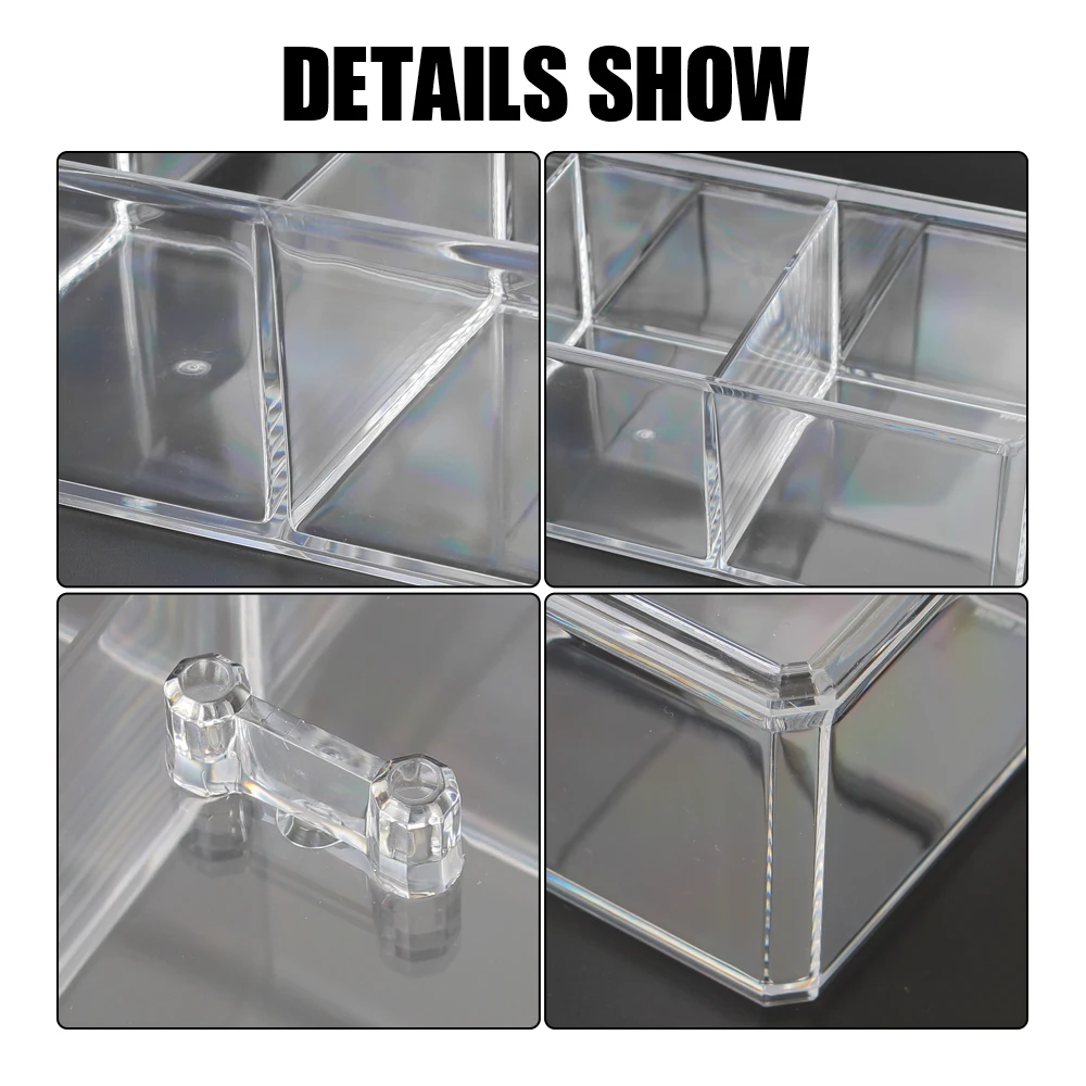 With Lid Acrylic Material Cotton Swab Organizer Cotton Pad Container Cosmetic Storage Box Makeup Holder Dustproof