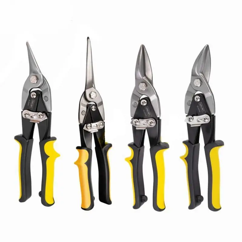 Deli Aviation Tin Industrial Scissors Multipurpose Tin Sheet Metal Cutting Industrial Work Professional Hand Tool Steel