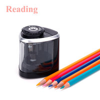 Kids Adults Supplies Colored Pencils Auto Electric Manual 2 in 1 Pencil Sharpener Safe Student Helical Steel Blade Sharpener