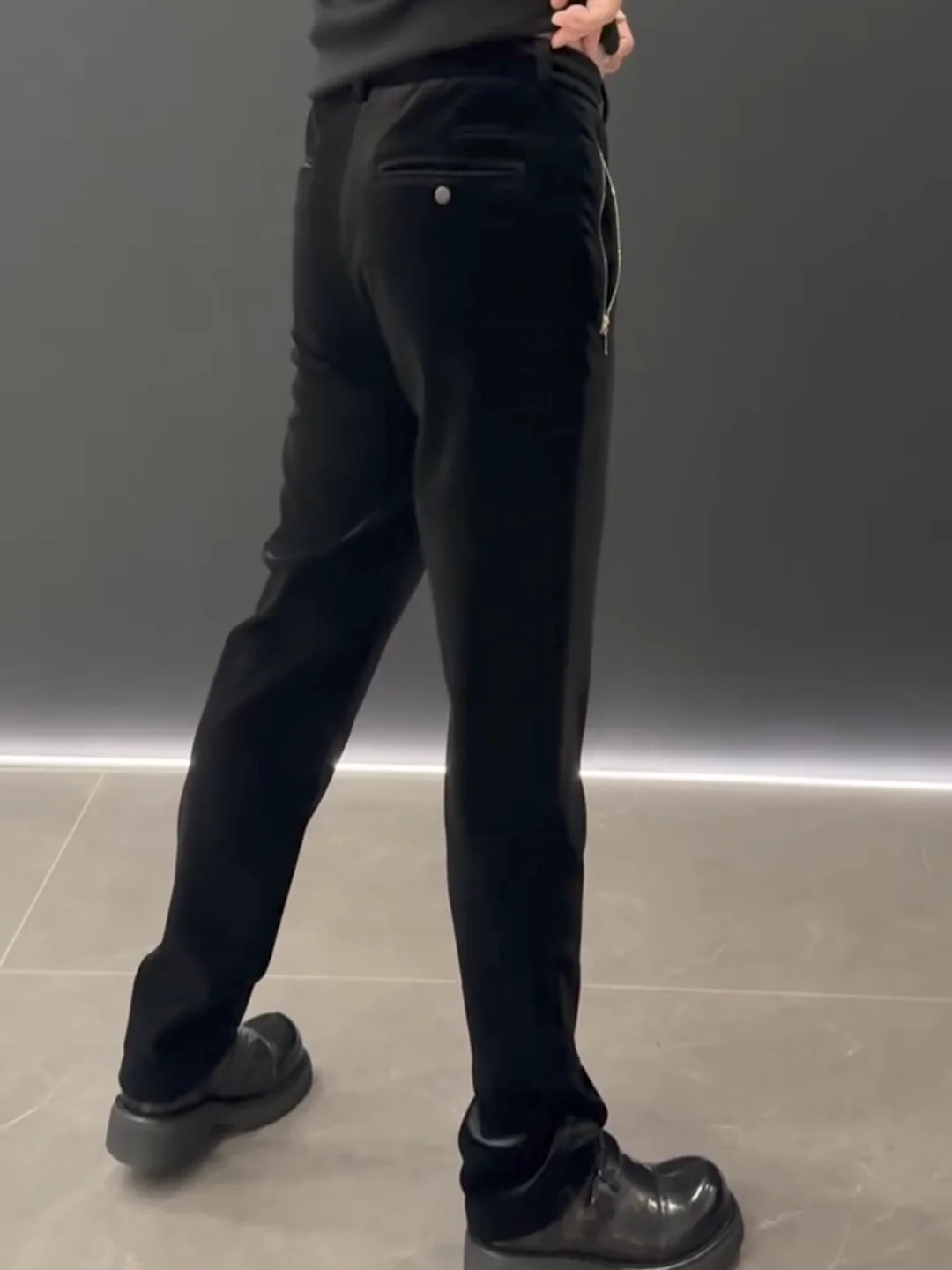 

High Quali Faionable Men's Casual Pants Autumn Winter New Sle Versatile Sli Busin European High End Sensation Ha...