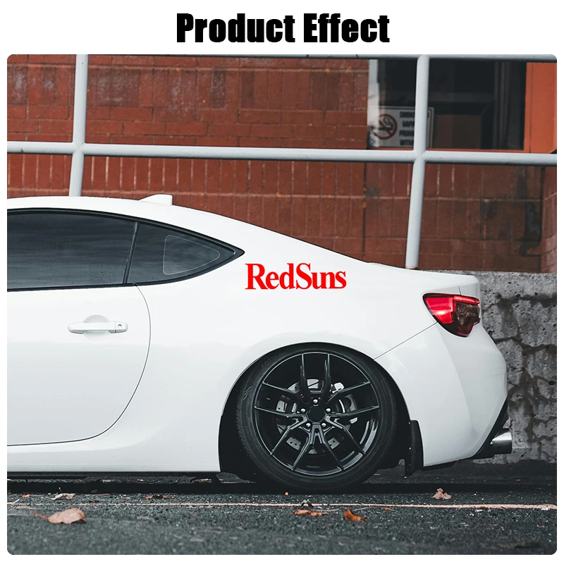 RedSuns سيارة JDM ملصق الأولي D RedSuns أسطول ملصق نافذة السيارة الخلفية الجسم الديكور ملصق مائي اكسسوارات السيارات مقاوم للماء