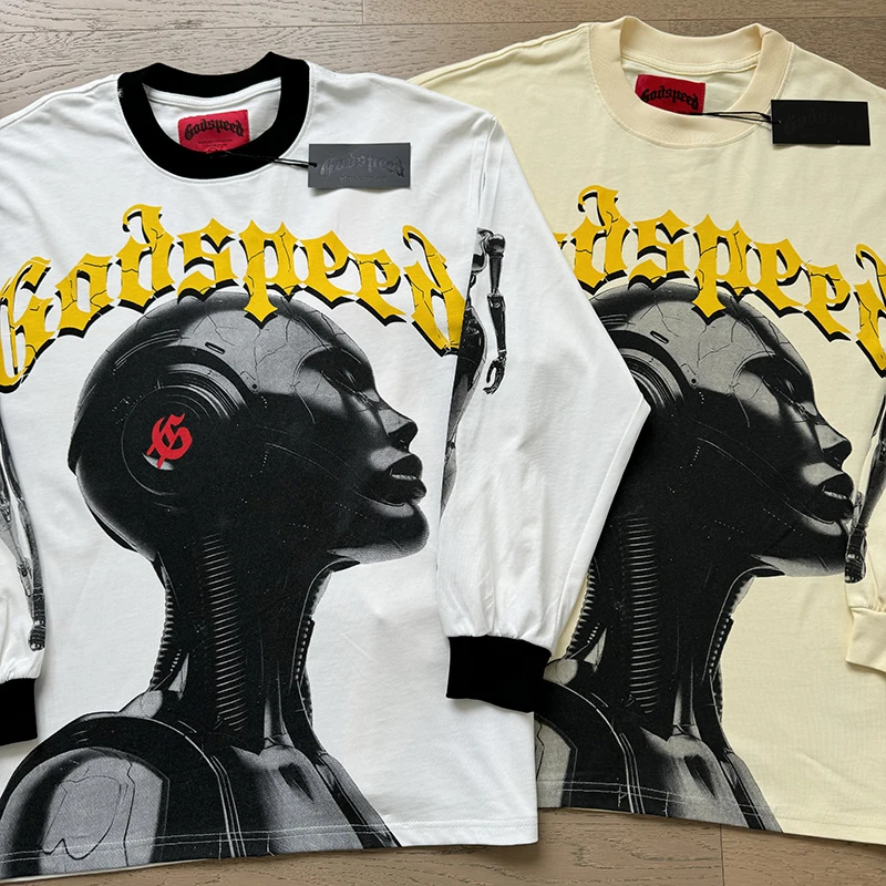 

Godspeed T-shirt Men Women All-match Trend Streetwear High Quality Print Long Sleeve GOD SPEED Top Tee