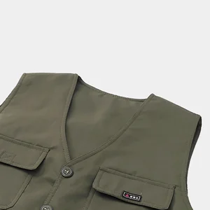 Clearance_new 2024 masculino primavera verão outono ombros finos multi-bolso colete jaqueta casual moda ao ar livre colete de pesca j 8 principais vendas coletes de desporto - №4