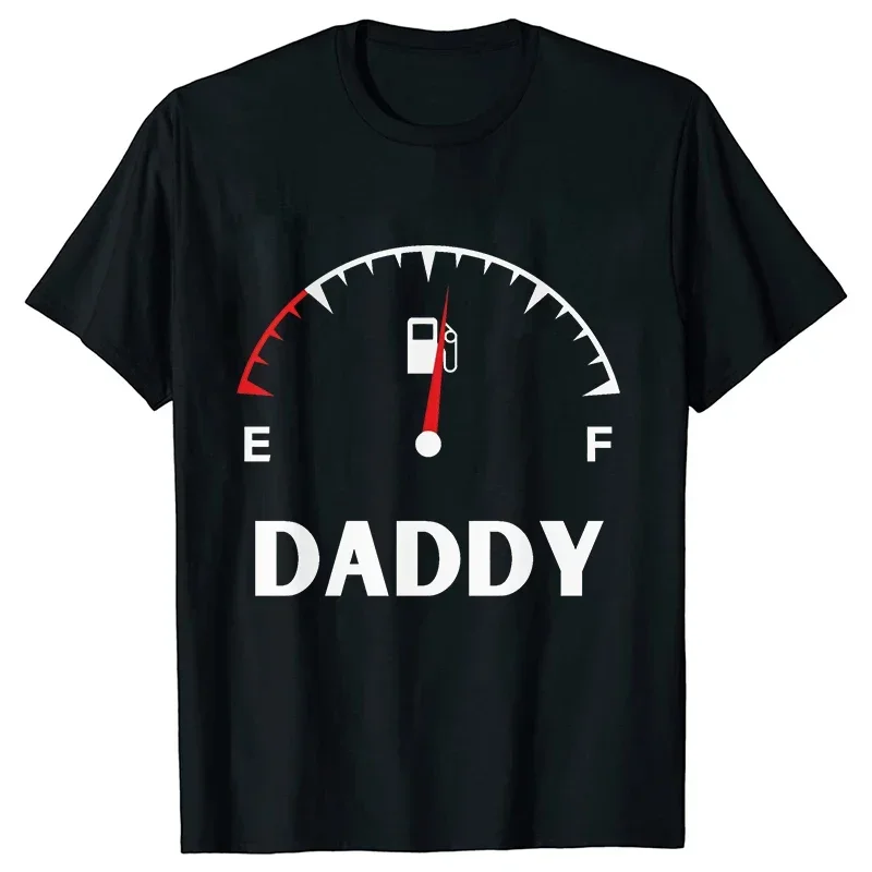 Car Fuel Indicator Gas Meter Print Mommy Daddy Baby Family Matching Outfits Short Sleeve O-neck Tee Shirt T-shirts Clothes