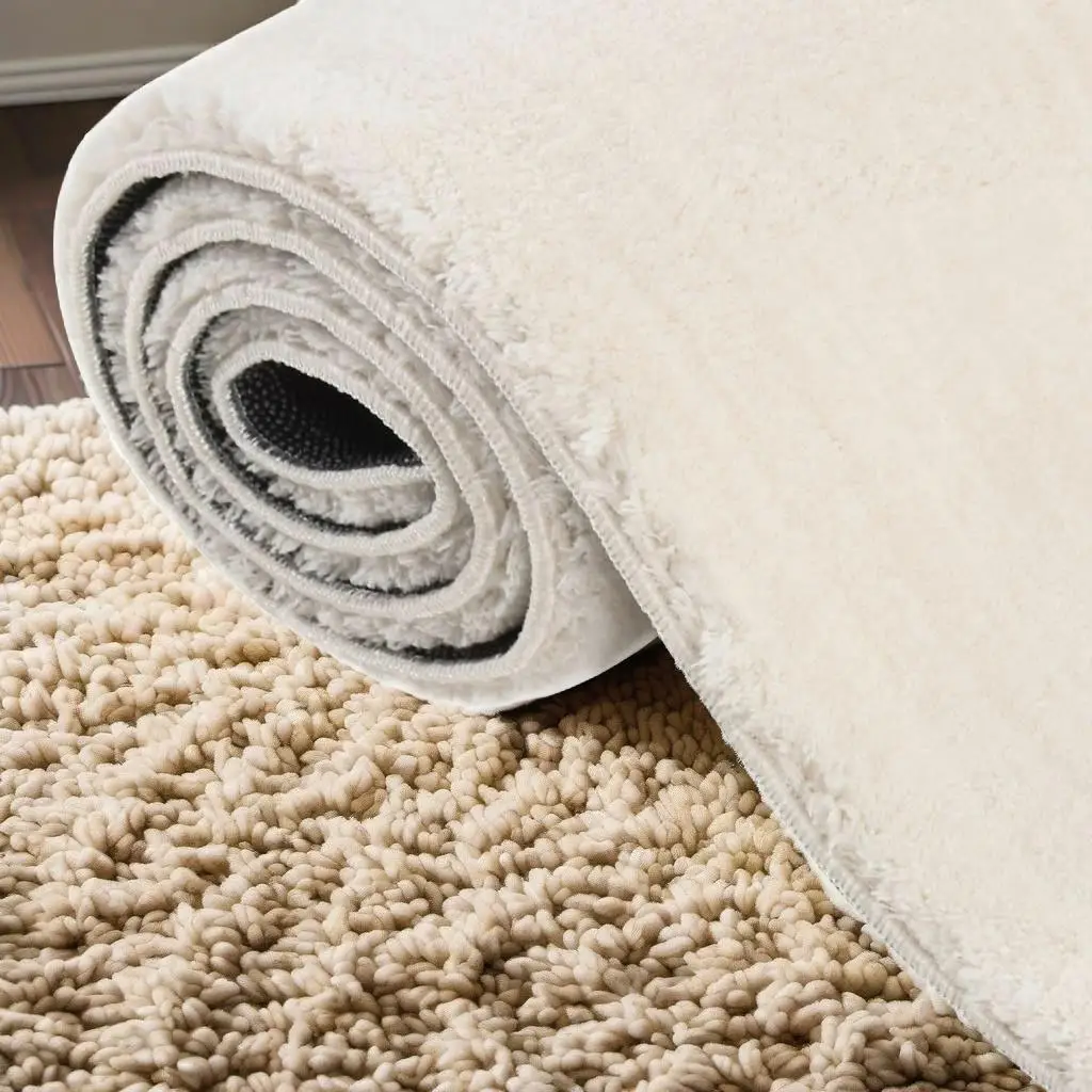 Shaggy Rug Cream for White 8'x11' Polyester