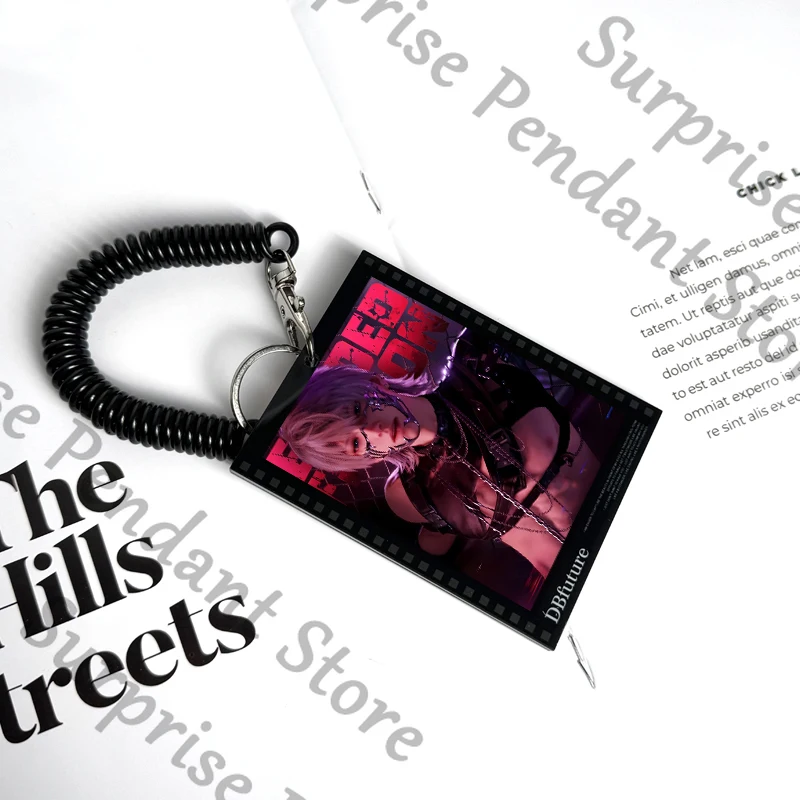 Anime Love and Deepspace Sylus Zayne Xavier Caleb Rafayel Cosplay Pendant Transcard Cartoon Keychain Reversal Films Keyring Gift