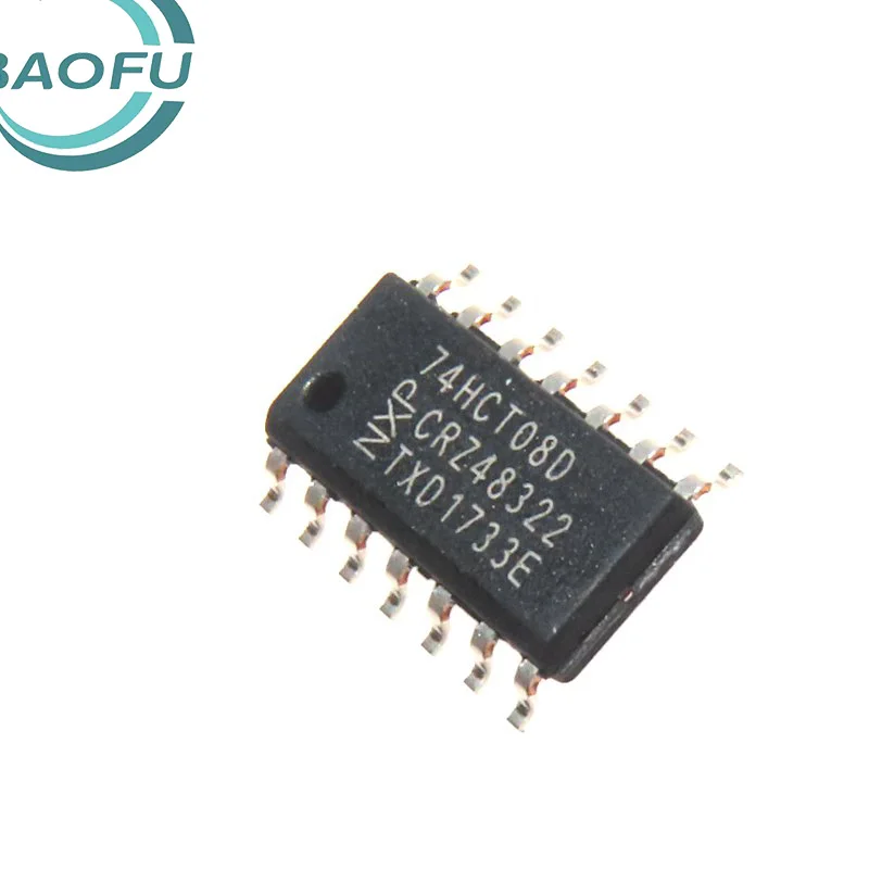 Newly imported original 74HCT08D SOP14 four-way 2-input AND logic IC