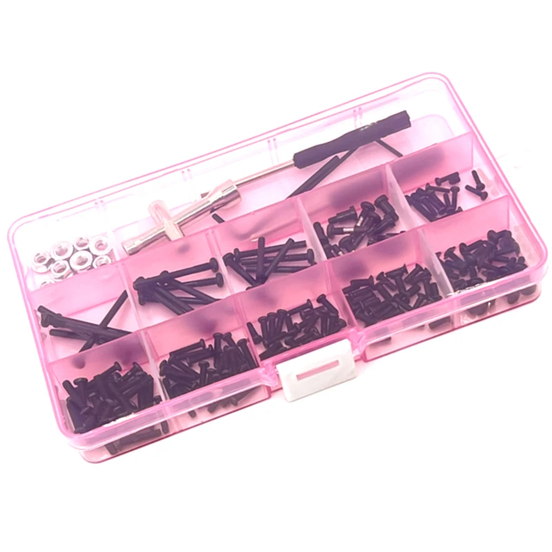 Metall Upgrade Schraube Werkzeug Box RC Auto Teile Fit Für WLtoys 104016 104018 104009 12402 12409 Fernbedienung auto Zubehör
