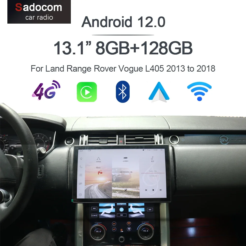 Qualcomm 8GB + 128G 12,3 "Blu-Ray Android 12,0 Auto Player Multimedia stereo Radio Für Land Rover Evoque L551 L538 2012-2019 2 din