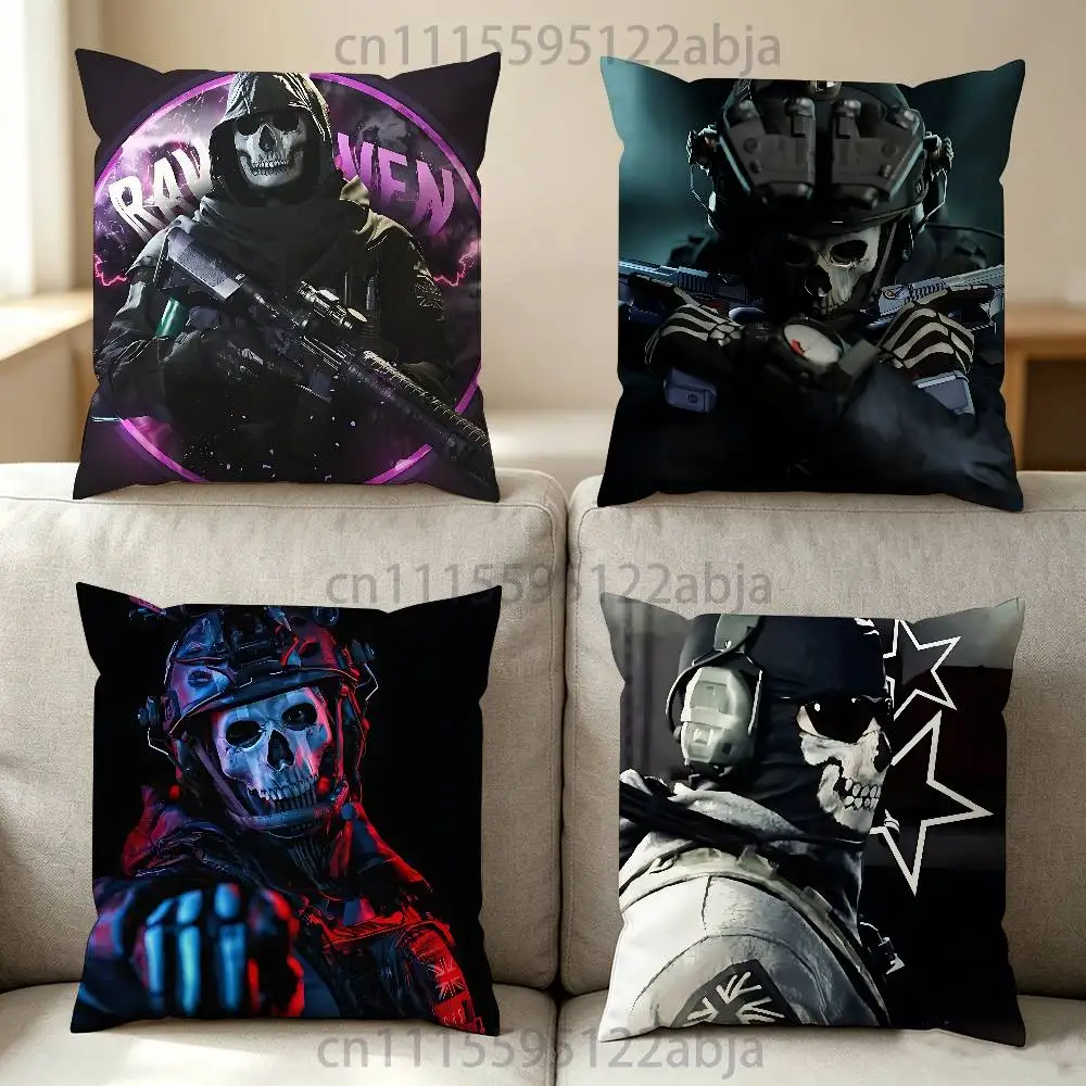 S-Simon Ghost R-Riley Anime Celebrity Merchandise All-Match Printed Pillow Case Sofa Car Office Room Decoration Protector
