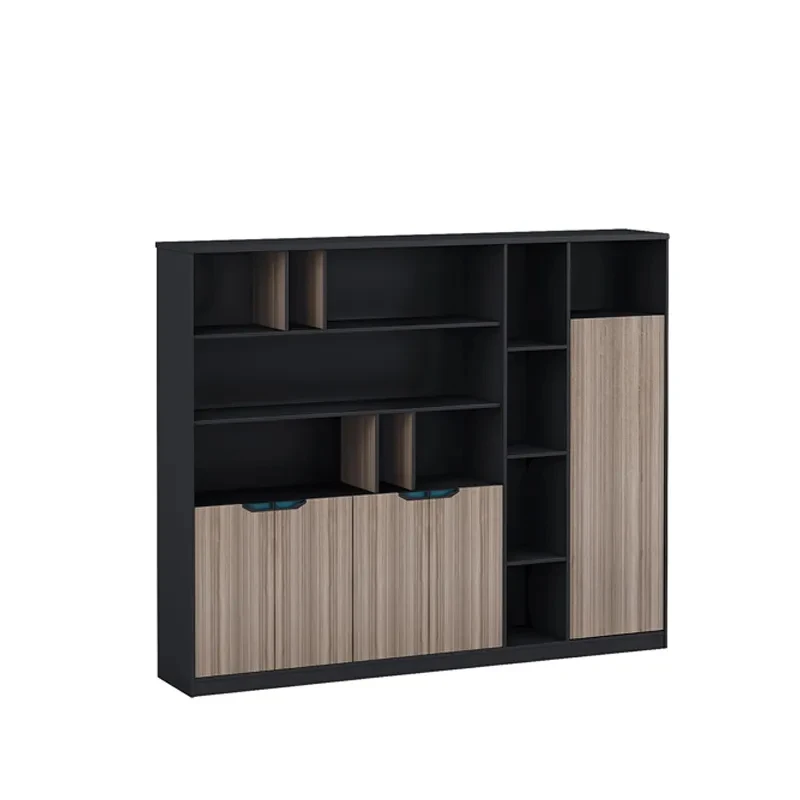 5 Tiers Document Storage Cabinets 1 Door Tall Wood Modern Waterproof & Scratch Resistant
