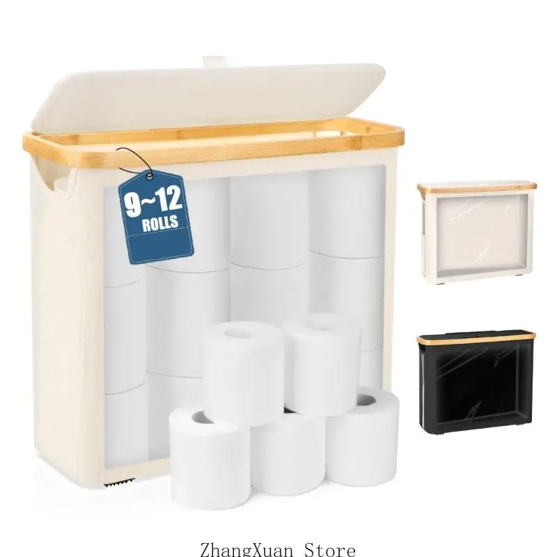 Geräumiger Toilettenpapierbehälter mit Sichtfenster für Küche oder Bad 3XUF – Detail 4